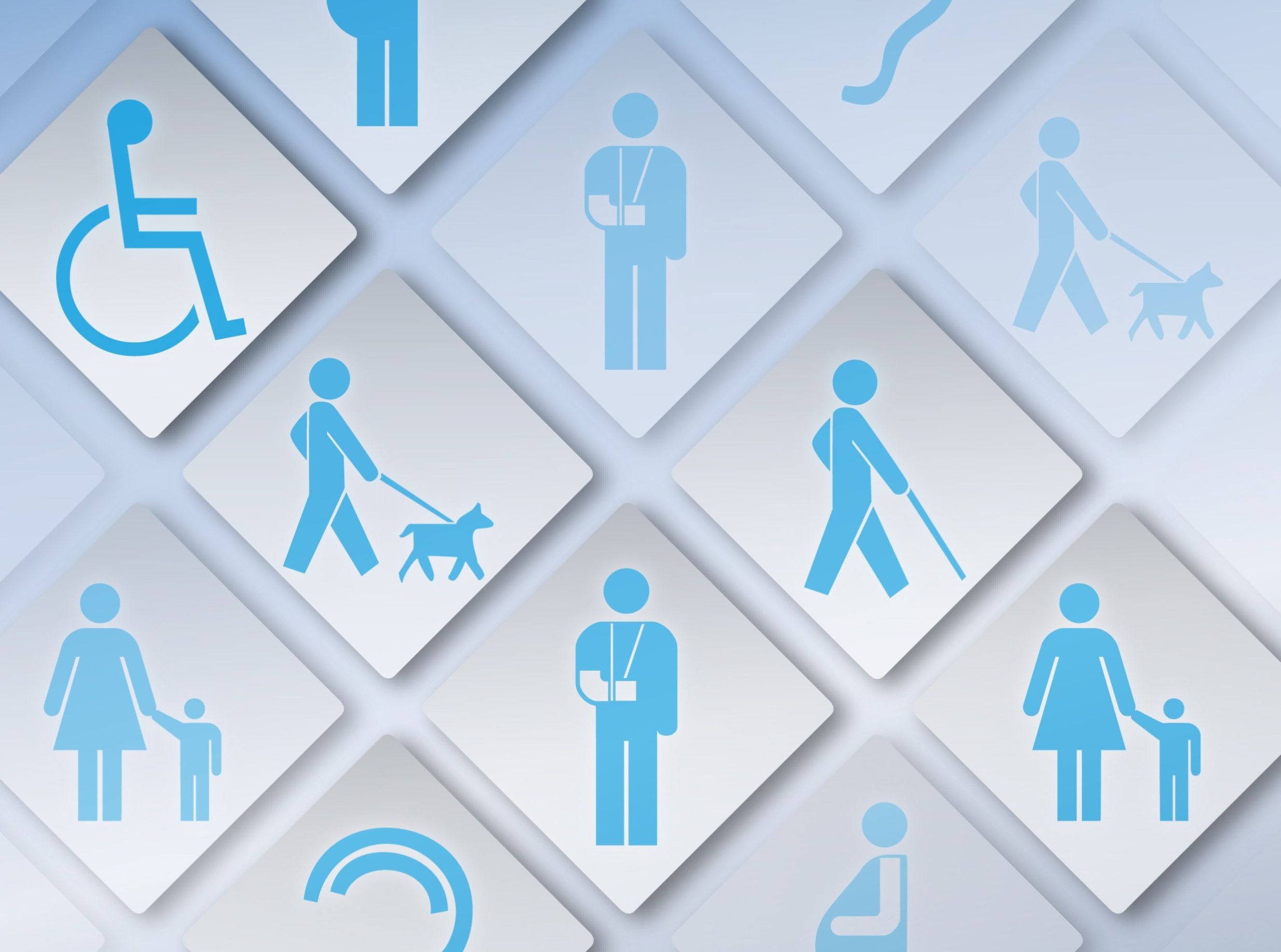 Auf dem Bild sind verschiedene Symbole zu sehen, die sich durch unterschiedliche Merkmale voneinander unterscheiden.